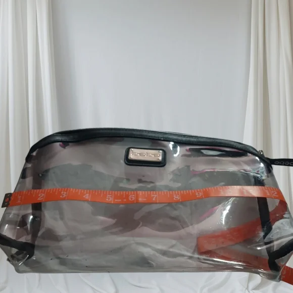 Bebe Clear Cosmetic Travel Bag Silver Logo - Picture 7 of 9